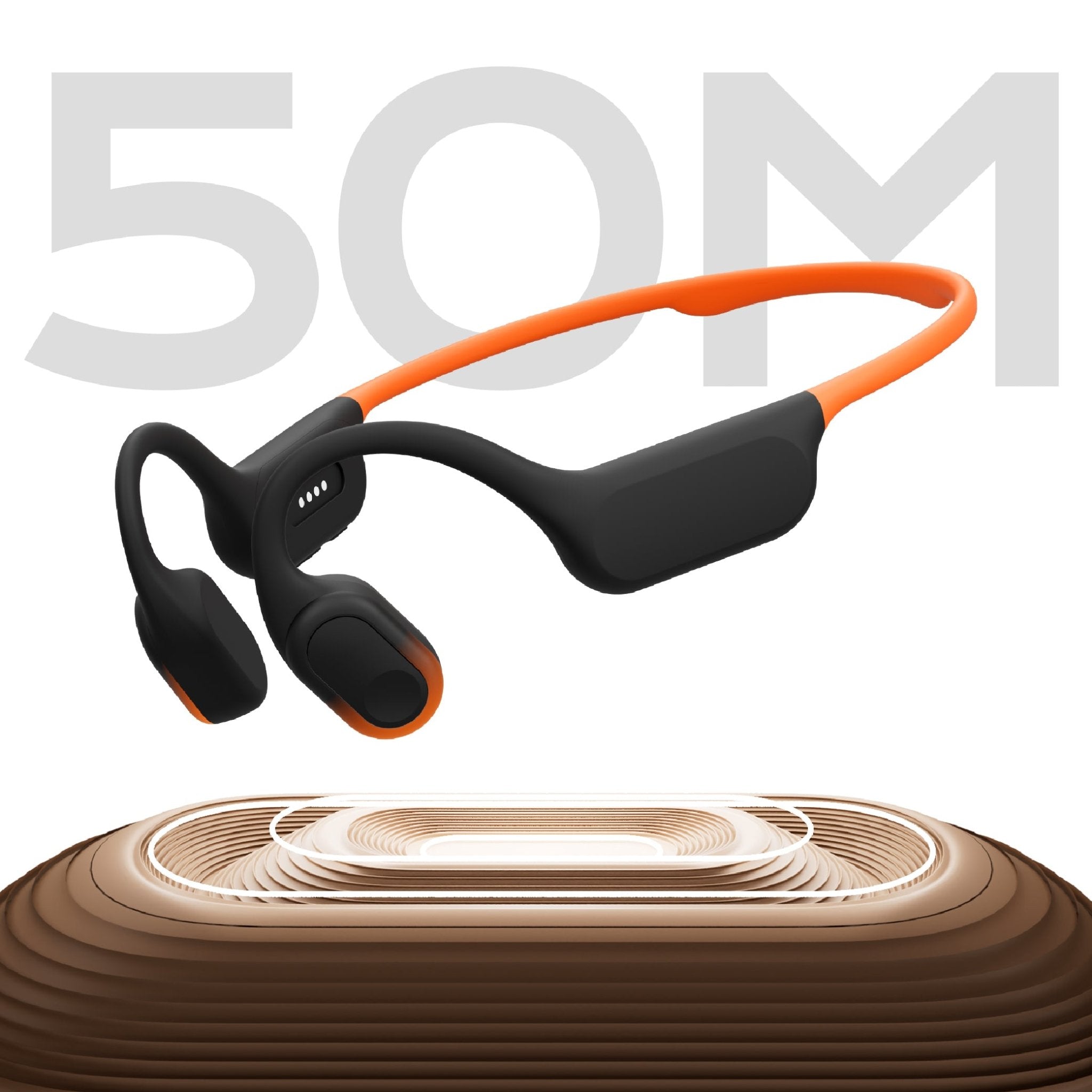 Gearopt Captain-IV Classic 50 Meters Dive Bone-Conduction Headphone Orange