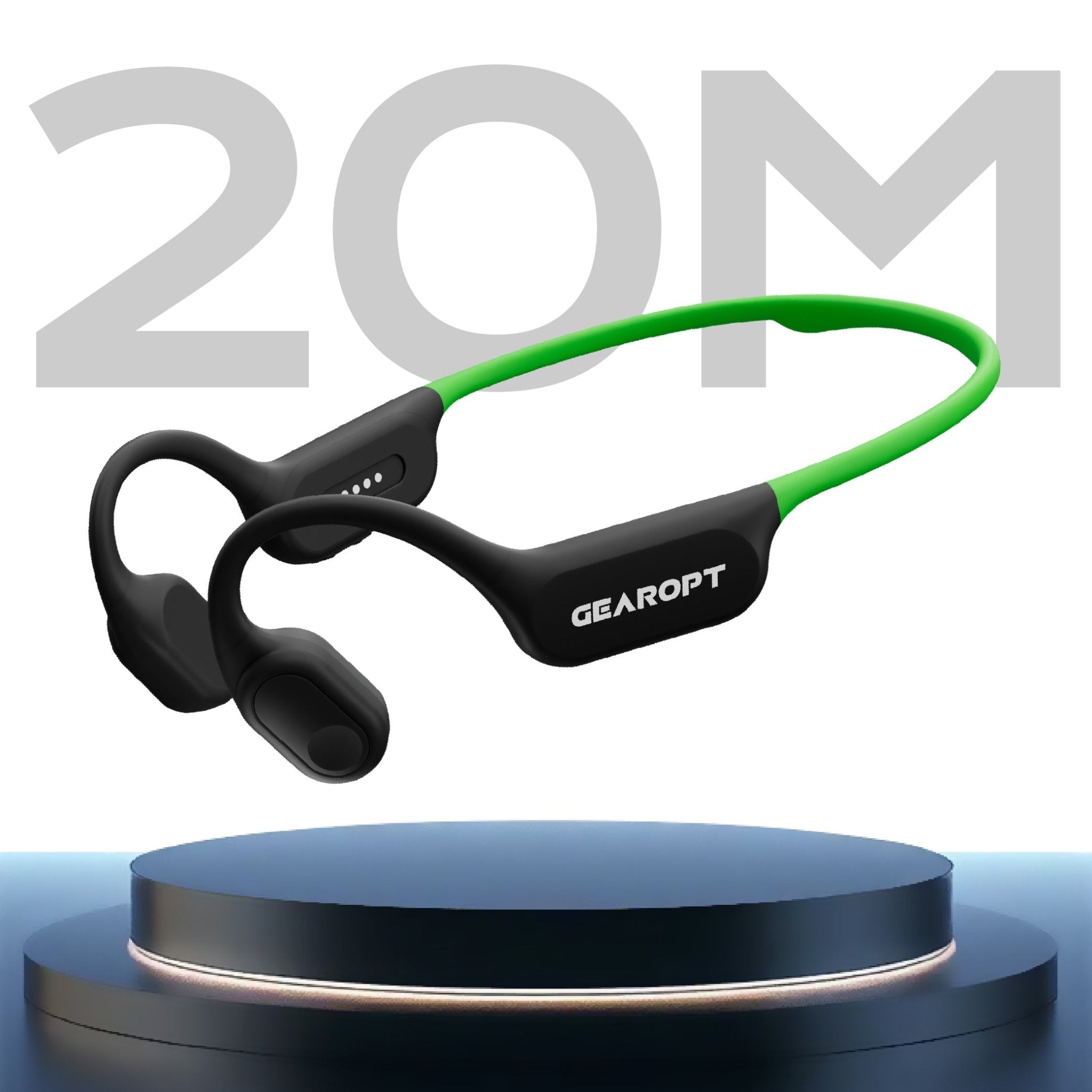Gearopt Captain-IV Lite 20 Meters Dive Bone-Conduction Headphone Green