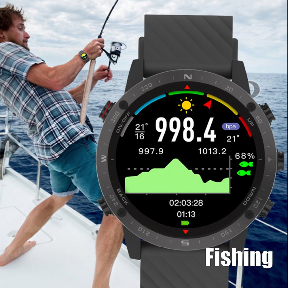 GEAROPT Pilot-IV_Lite GPS Snorkeling Sports Watch With Usb Cable Black