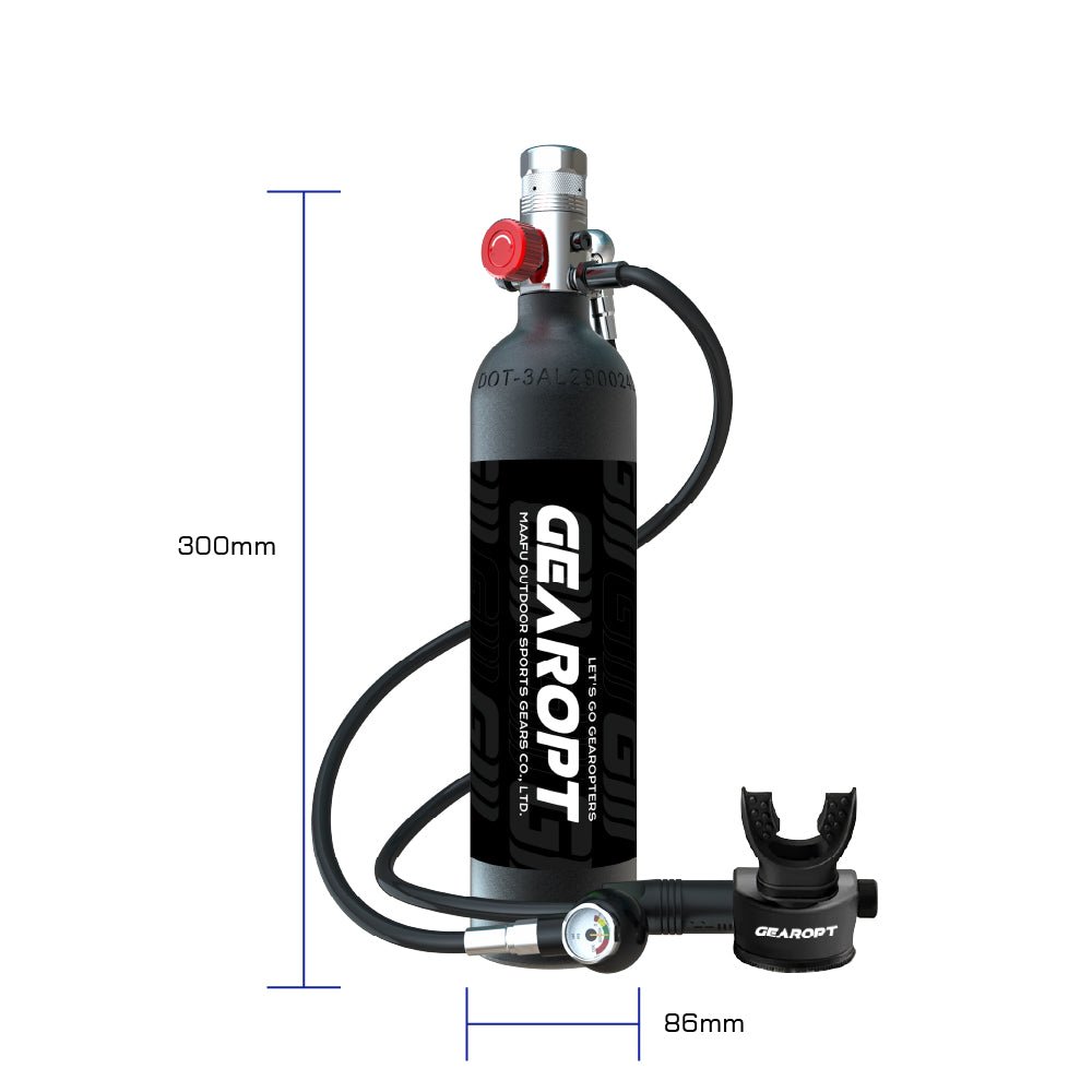 Gearopt Scarlet-IV Plus 1L Mini Scuba Tank Mid Night Black