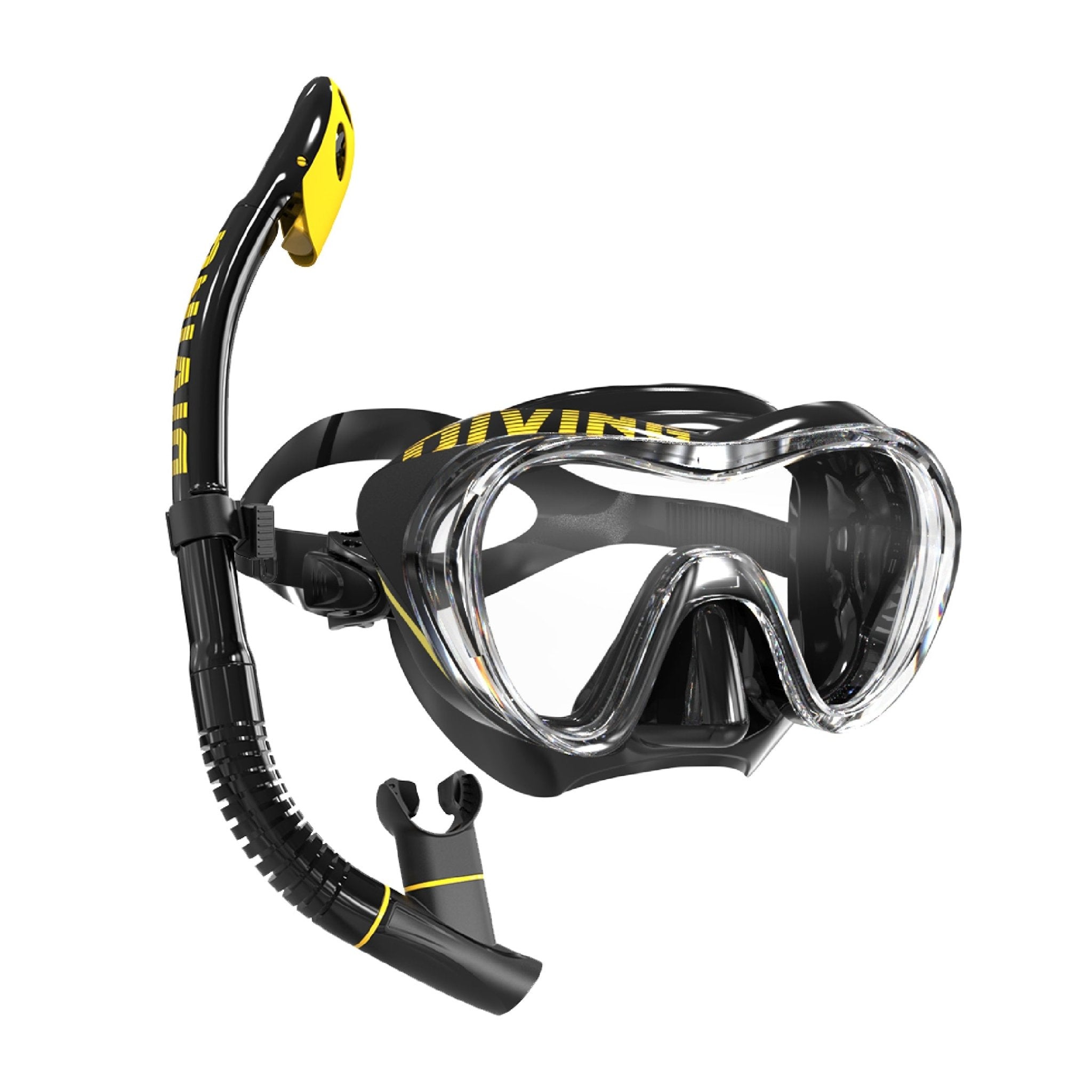 Gearopt Air Dry Snorkel Pink Yellow Silver