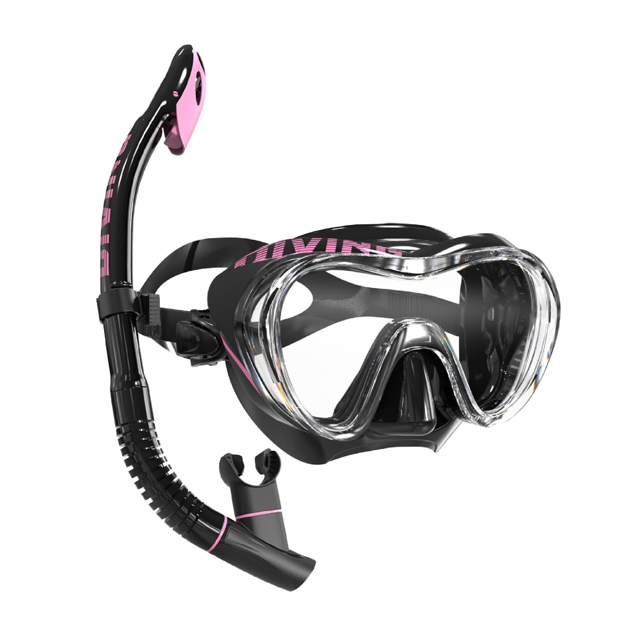 Gearopt Air Dry Snorkel Pink Yellow Silver