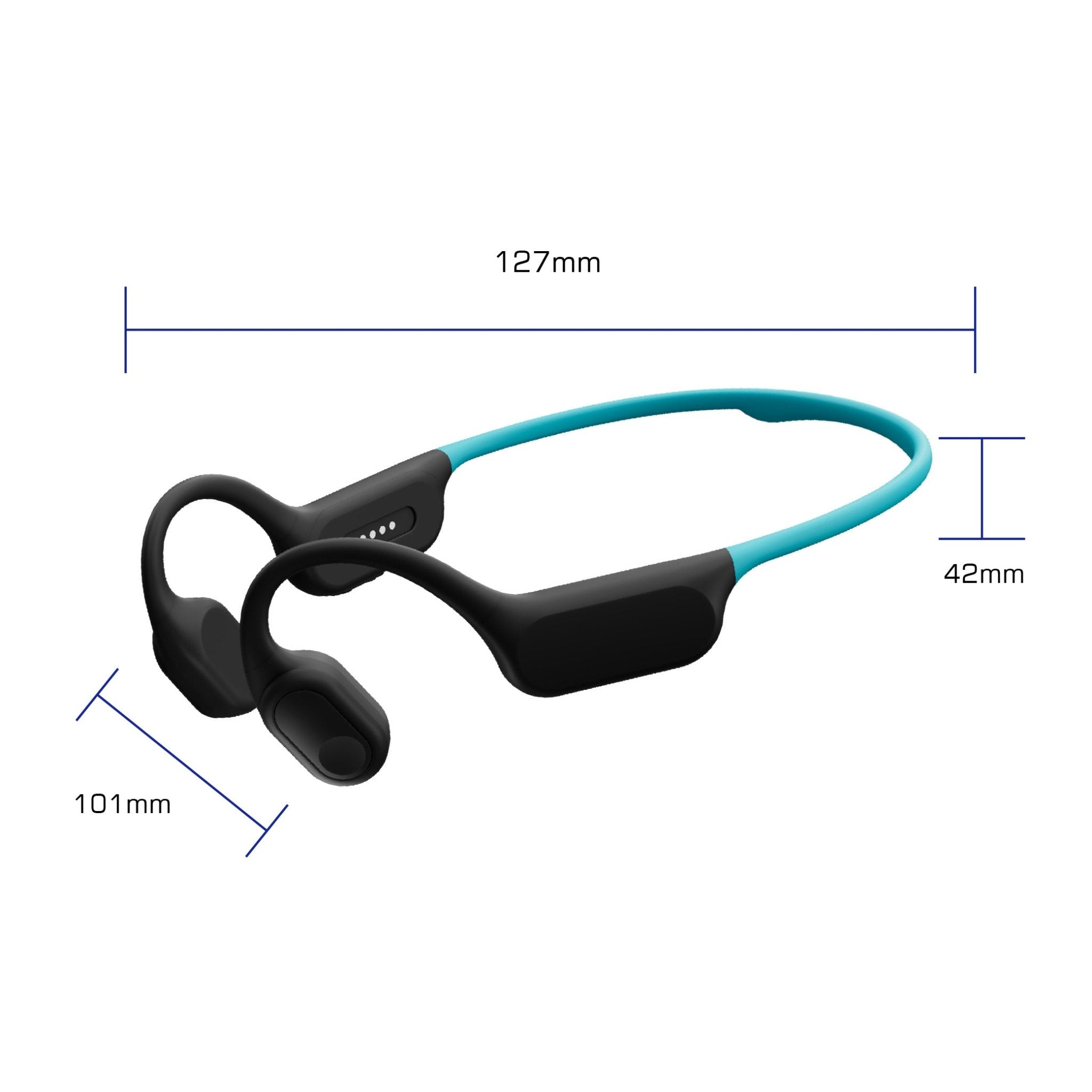 Gearopt Captain-IV Classic 50 Meters Dive Bone-Conduction Headphone Ocean Blue