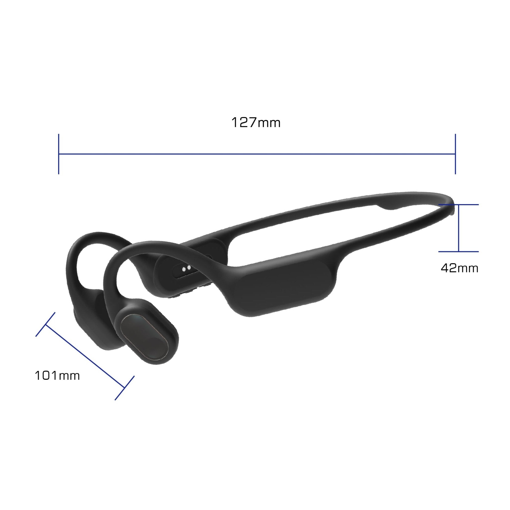 Gearopt Captain-IV Lite 20 Meters Dive Bone-Conduction Headphone Black