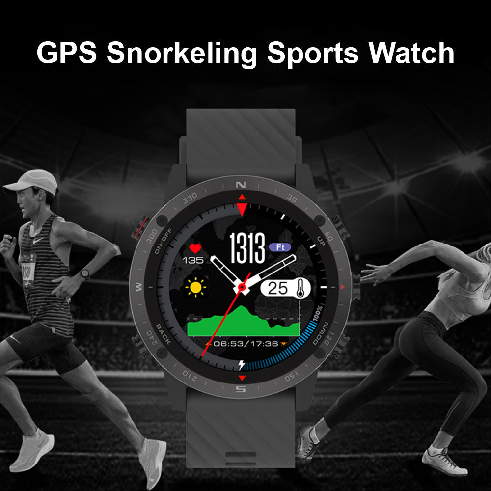 GEAROPT Pilot-IV_Lite GPS Snorkeling Sports Watch With Usb Cable Black