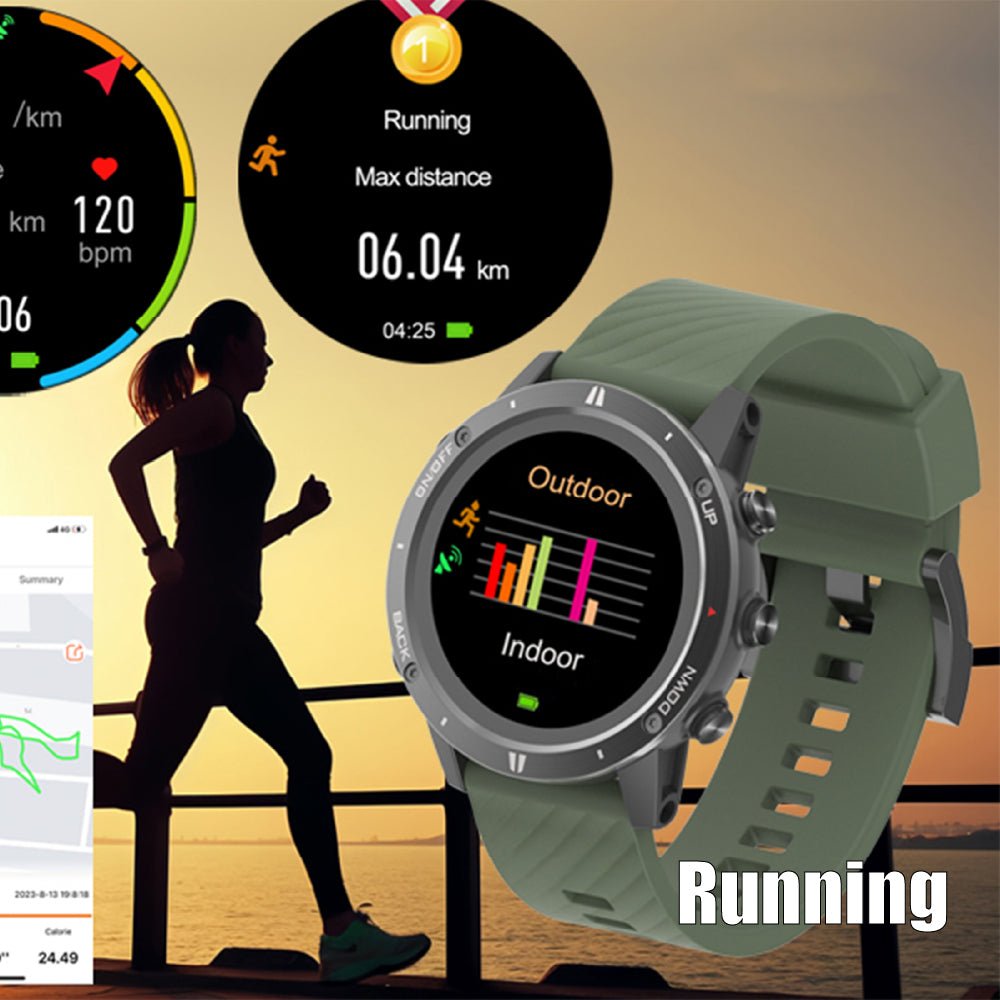 GEAROPT Pilot-IV_Lite GPS Snorkeling Sports Watch With Usb Cable Black