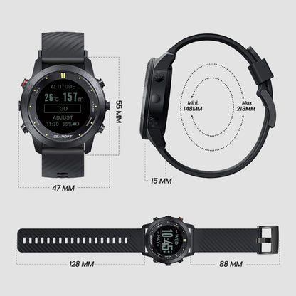 Gearopt Pilot-IV Pro Diving Computer With Usb Cable Black