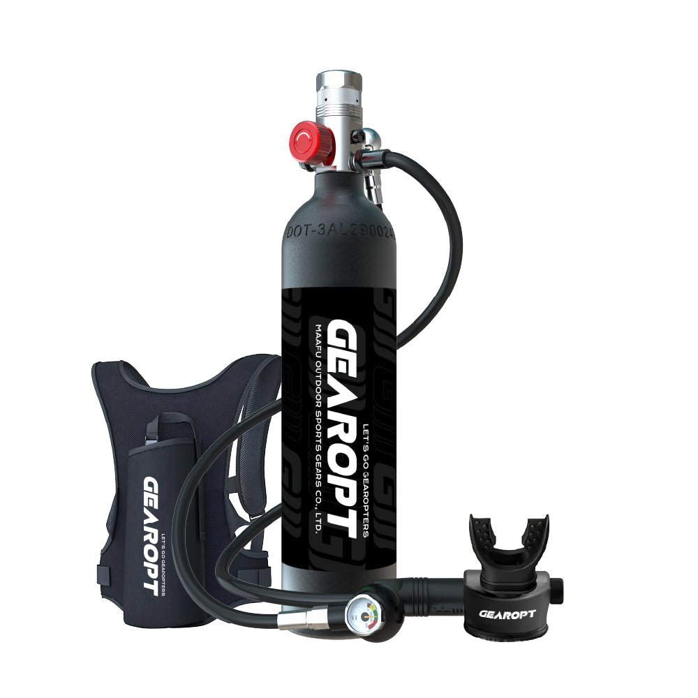 Gearopt Scarlet-IV Plus 1L Mini Scuba Tank Mid Night Black