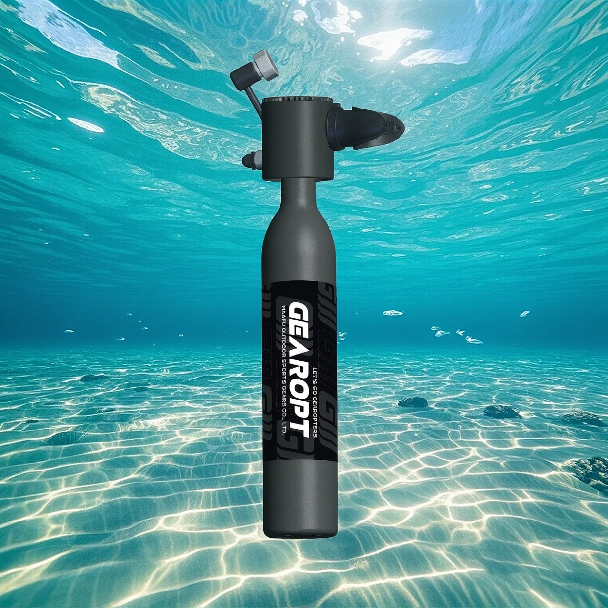 Gearopt Scarlet-IV Pro 0.5L Mini Scuba Tank Midnight Black