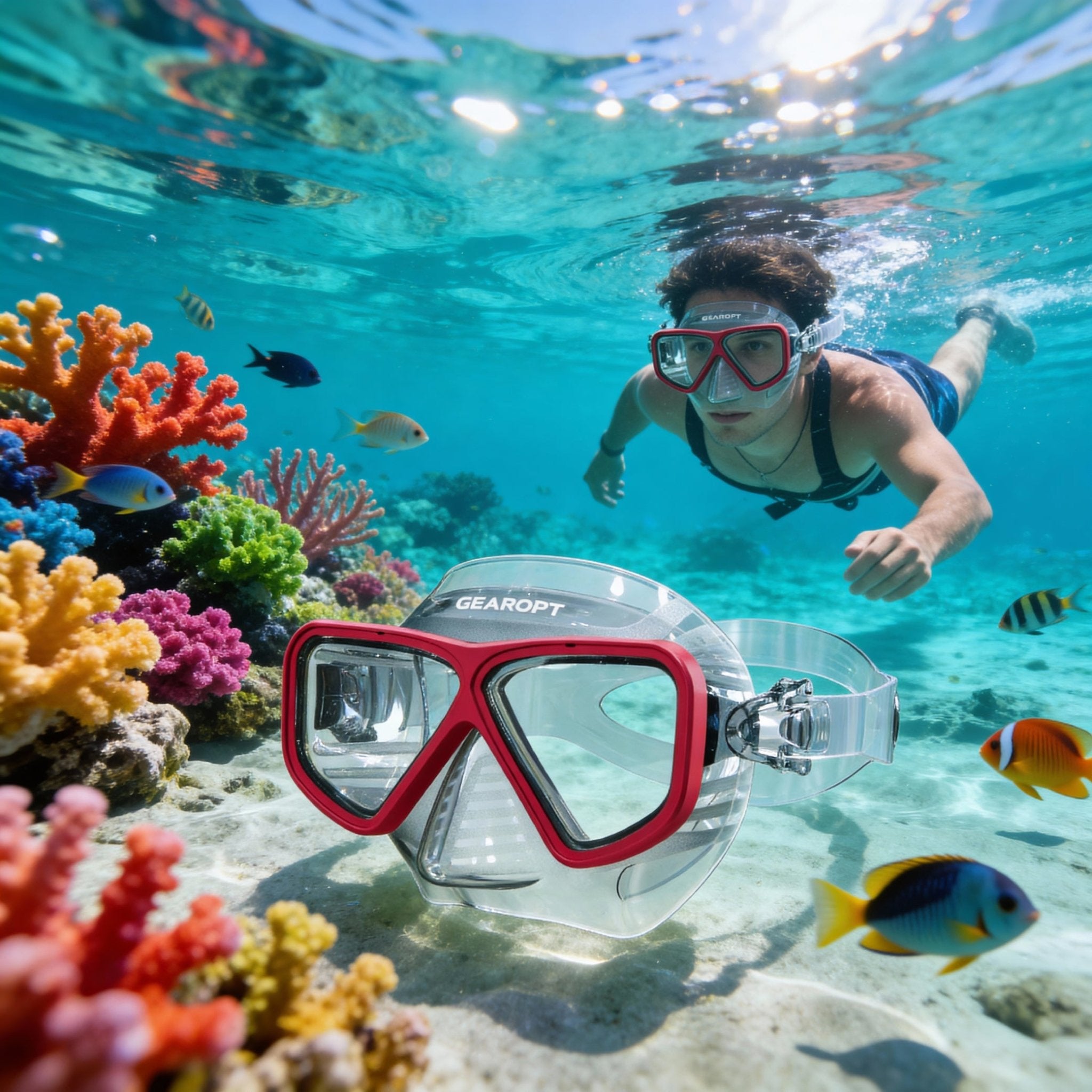 Vision Armor Pro Max Diving Mask Pink